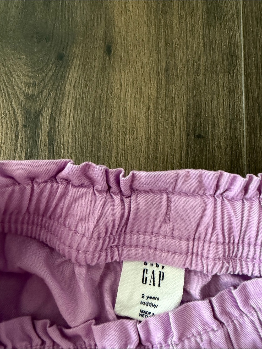 BabyGAP Lavender Ruffle-Hem Drawstring Shorts - Picture 2 of 2